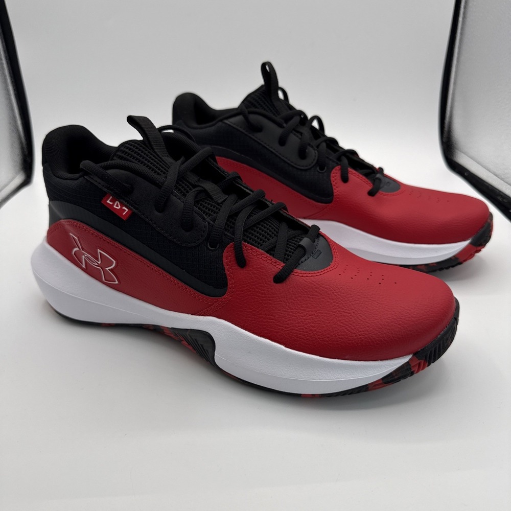 Under Armour UA Lockdown 7 Shoes Men Size 12 Red Black Basketball No Box